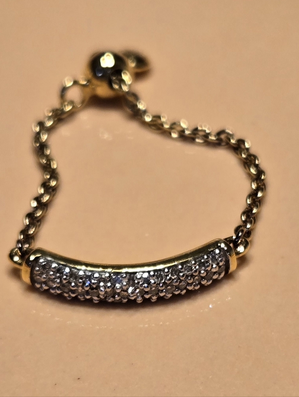 Monica Vinader Fiji Bar Adjustable Diamond Friendship Ring - Picture 8 of 12